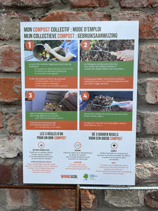 Panneau compost collectif - Mode d'emploi/Gebriuksaanwijzing